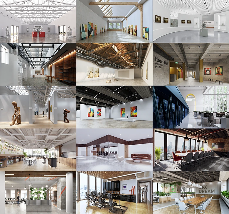 15套现代艺术馆展览馆办公室3D模型Vray渲染素材Evermotion – Archinteriors Vol.66